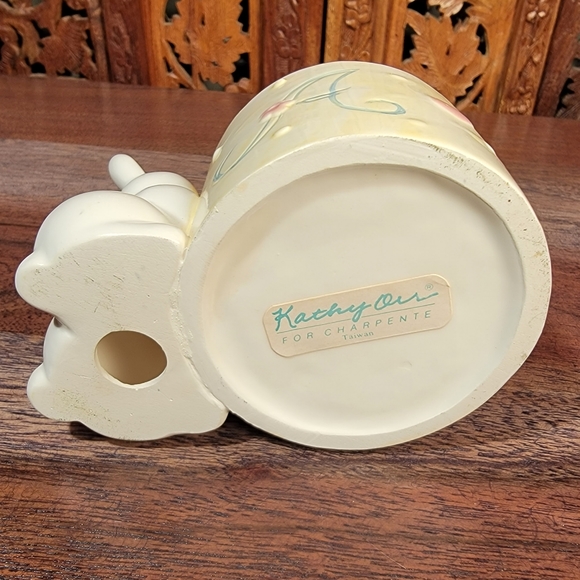 Vintage Kathy Orr for Charpente Bunny ABC Ceramic Mini Planter - Picture 9 of 9
